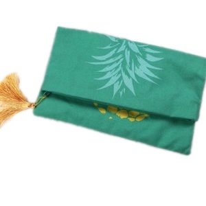 Loft Mint Pineapple Clutch